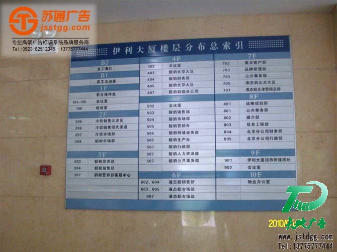 樓層索引標(biāo)識牌